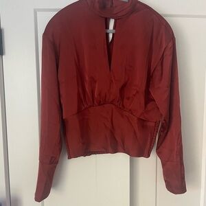 Parker Deep Red Blouse